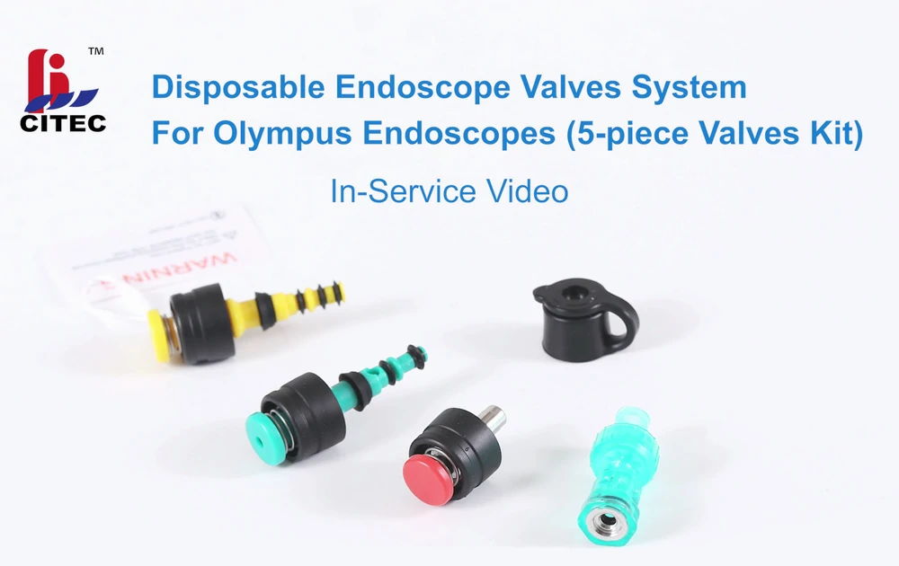 CITEC™ Disposable Endoscope Valves System For Olympus Endoscopes In-Service Video(5-piece Valves Kit)