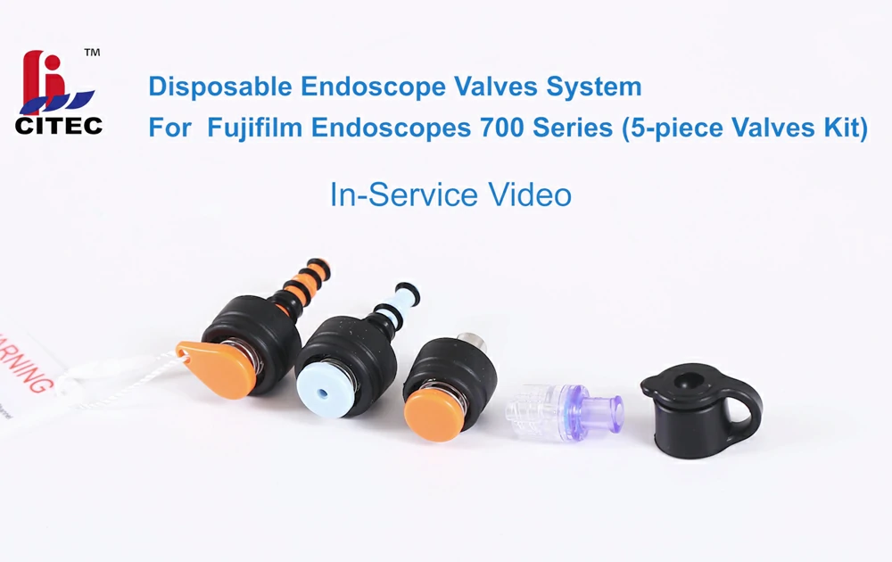 CITEC™ Disposable Endoscope Valves System For Fujifilm Endoscopes 700 Series In-Service Video(5-piece Valves Kit)